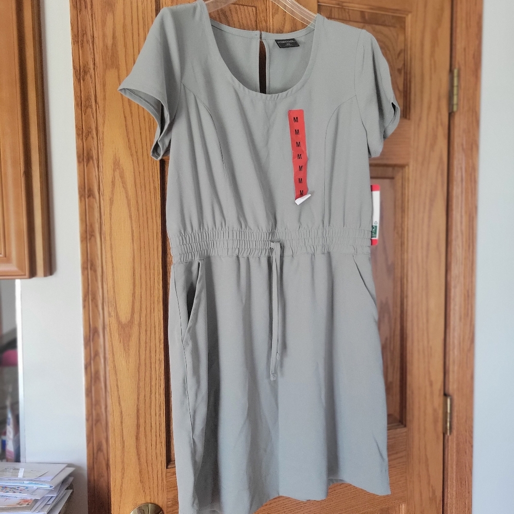 Gray Short Sleeve Dress